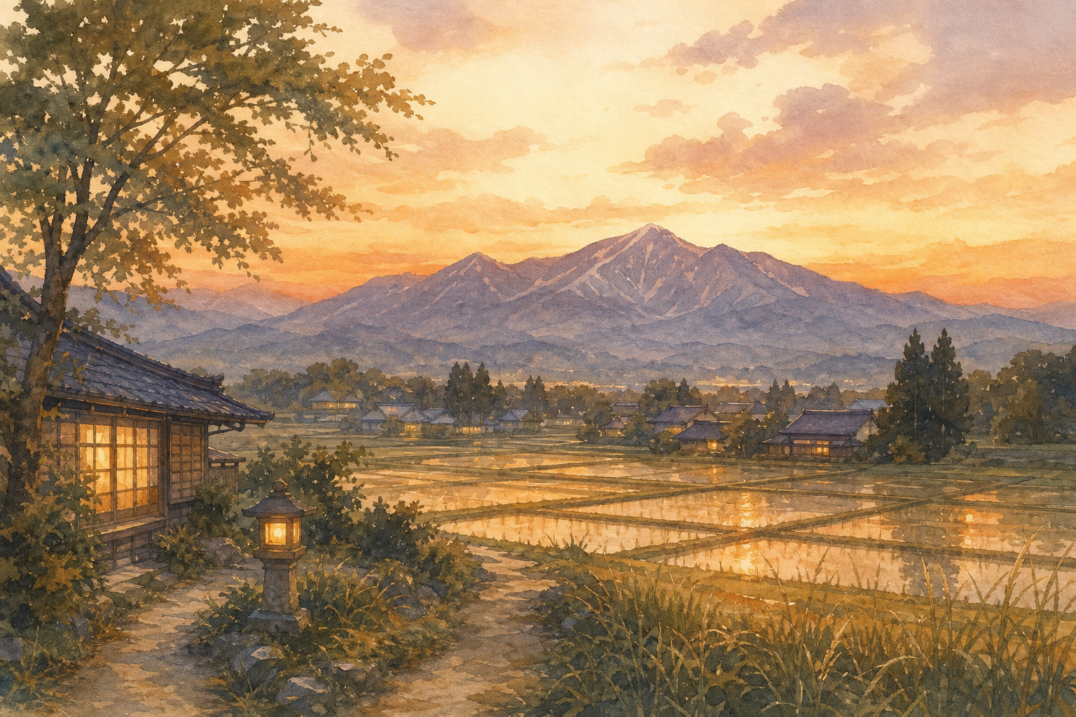 福島県を象徴する風景イラスト