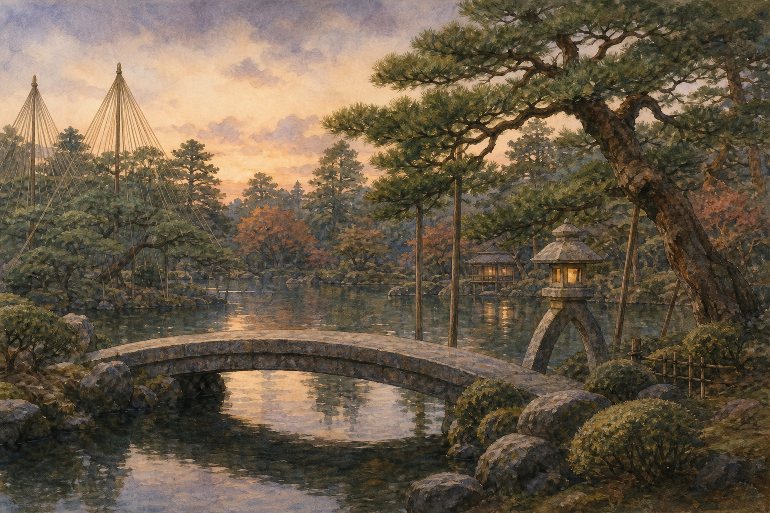 石川県を象徴する風景イラスト