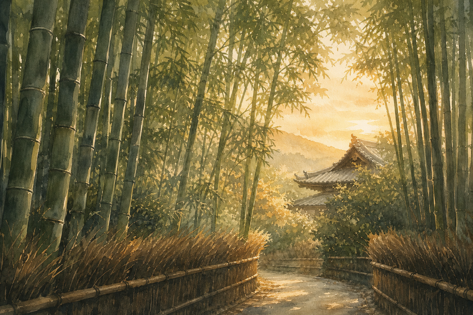 京都府を象徴する風景イラスト