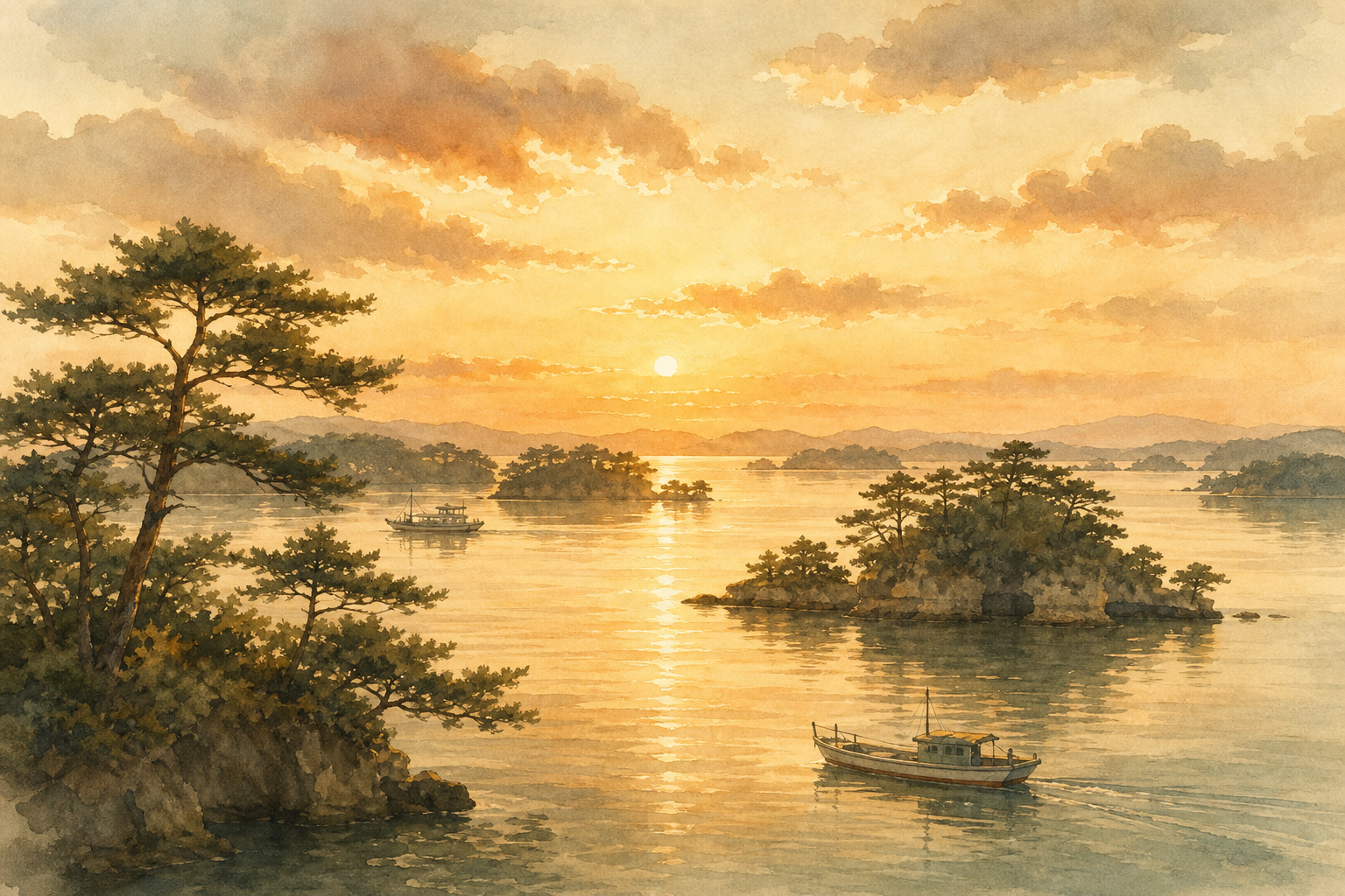 宮城県を象徴する風景イラスト