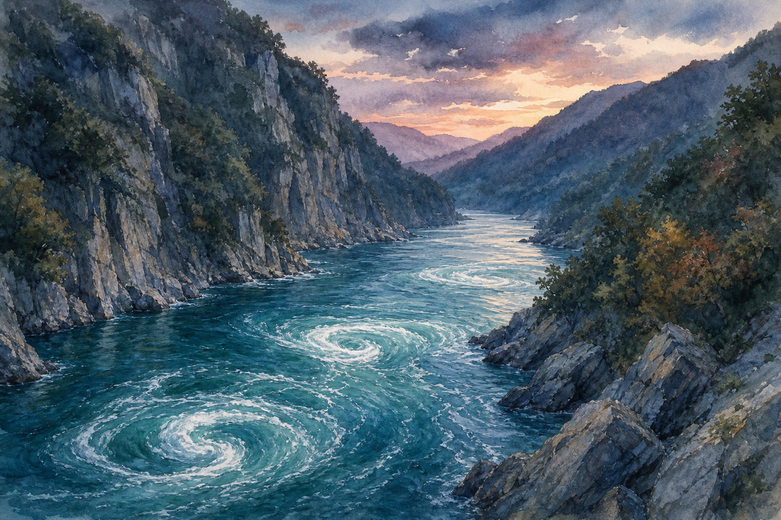 徳島県を象徴する風景イラスト