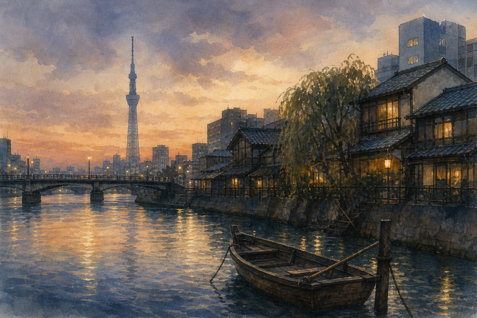 東京都を象徴する風景イラスト